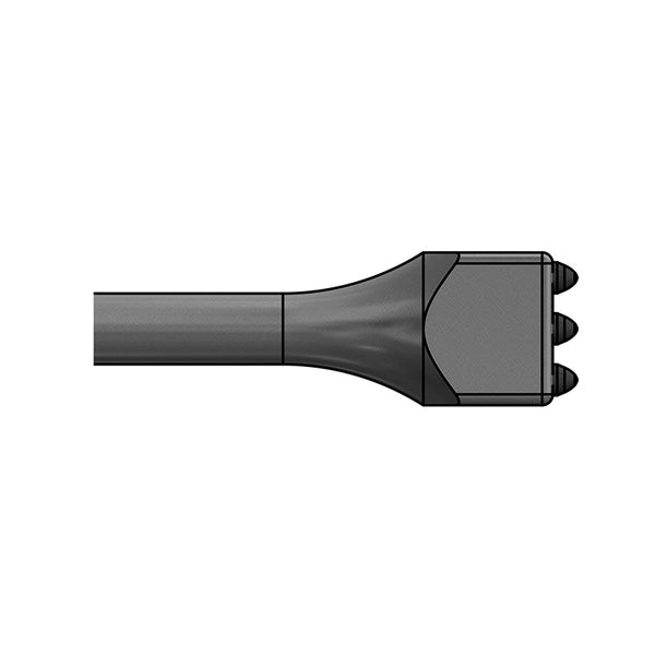 Chipping Hammer Carbide Bushing Tool 10" length - Hex Shank / Oval Collar - BL/L17G00